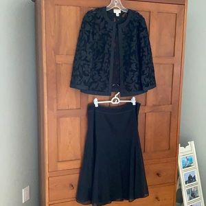 Talbots Silk Skirt and Lace Jacket